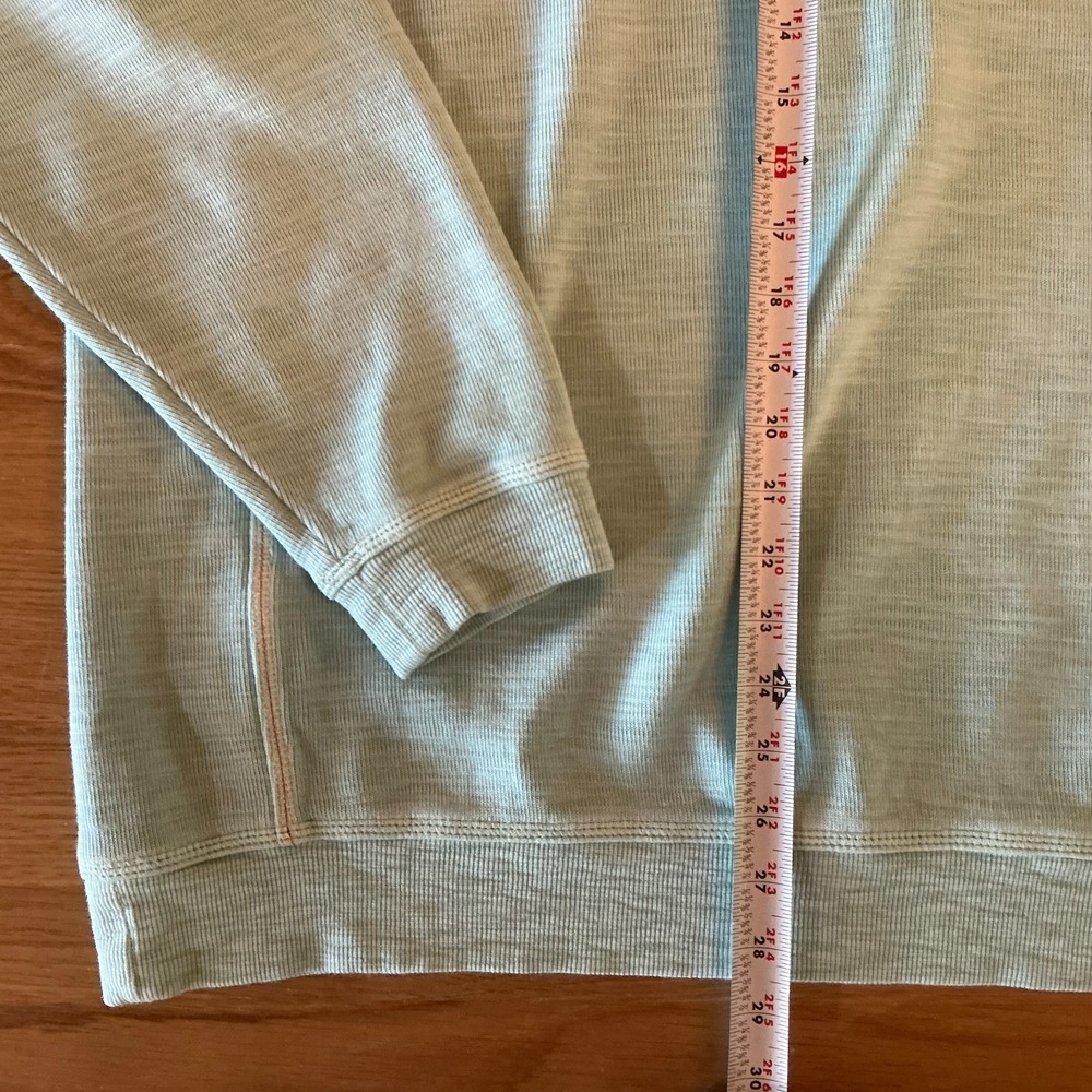 Tommy Bahama Mens Mint Green XXL Quarter Zip Pullover Sweatshirt Pima Cotton - Picture 7 of 7